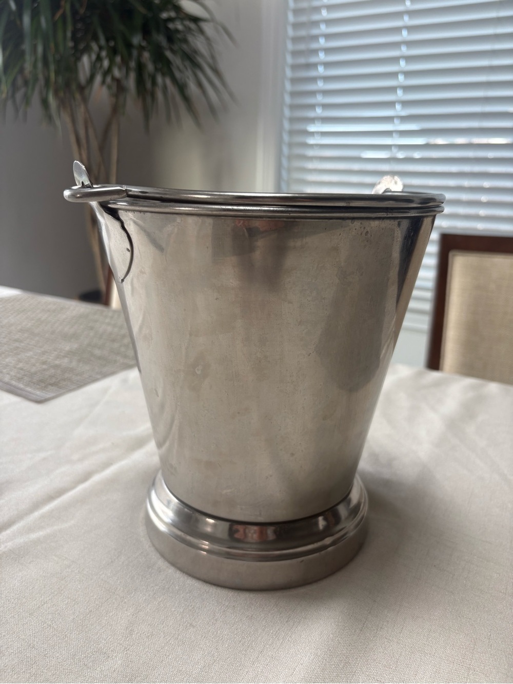 Stainless Steel Beverage & Ice Bucket - Brushed Silver Finish